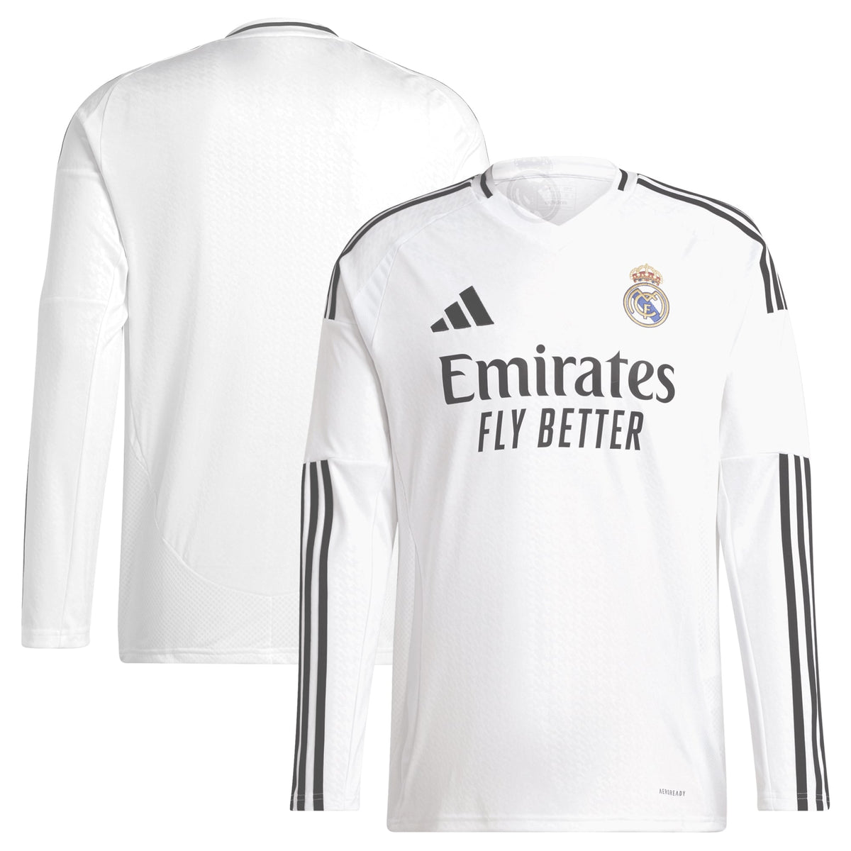 Real Madrid adidas 2024/25 Home Long Sleeve Jersey - White
