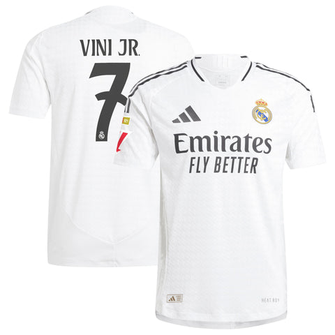 Real Madrid adidas 2024/25 Home Vini Jr. 7 Player Jersey - White