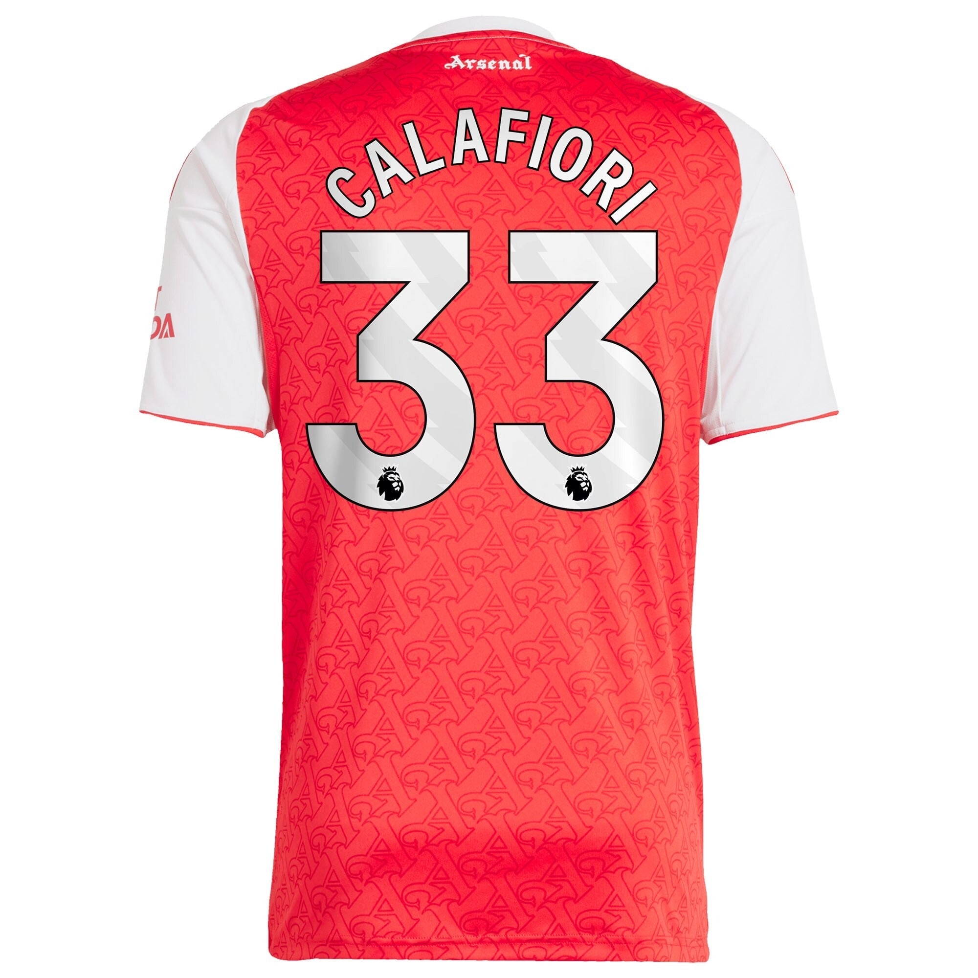 Riccardo Calafiori Arsenal 2025/26 Home Player Shirt - Red