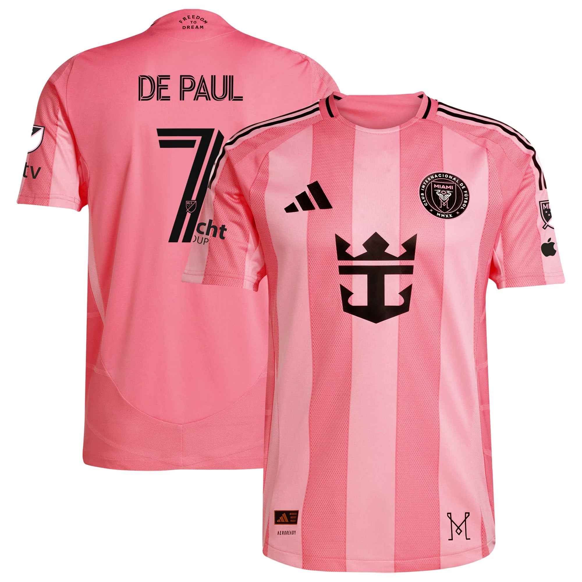 Rodrigo De Paul Inter Miami CF 2025 Euforia Player Shirt - Light Pink