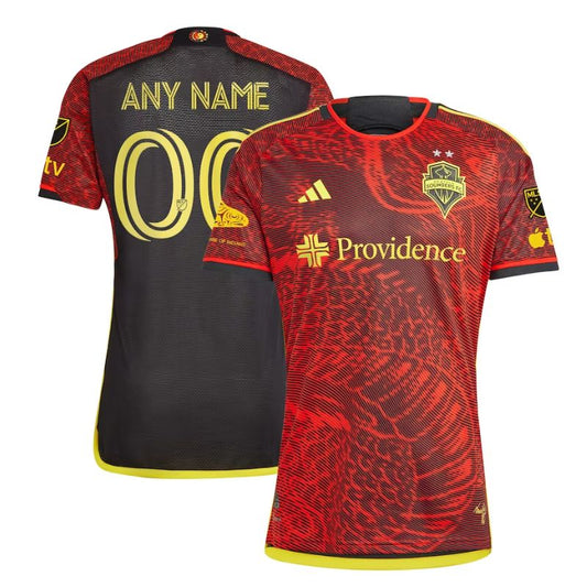Seattle Sounders FC  Unisex Shirt 2023 Custom Jersey - Red - Jersey Teams World