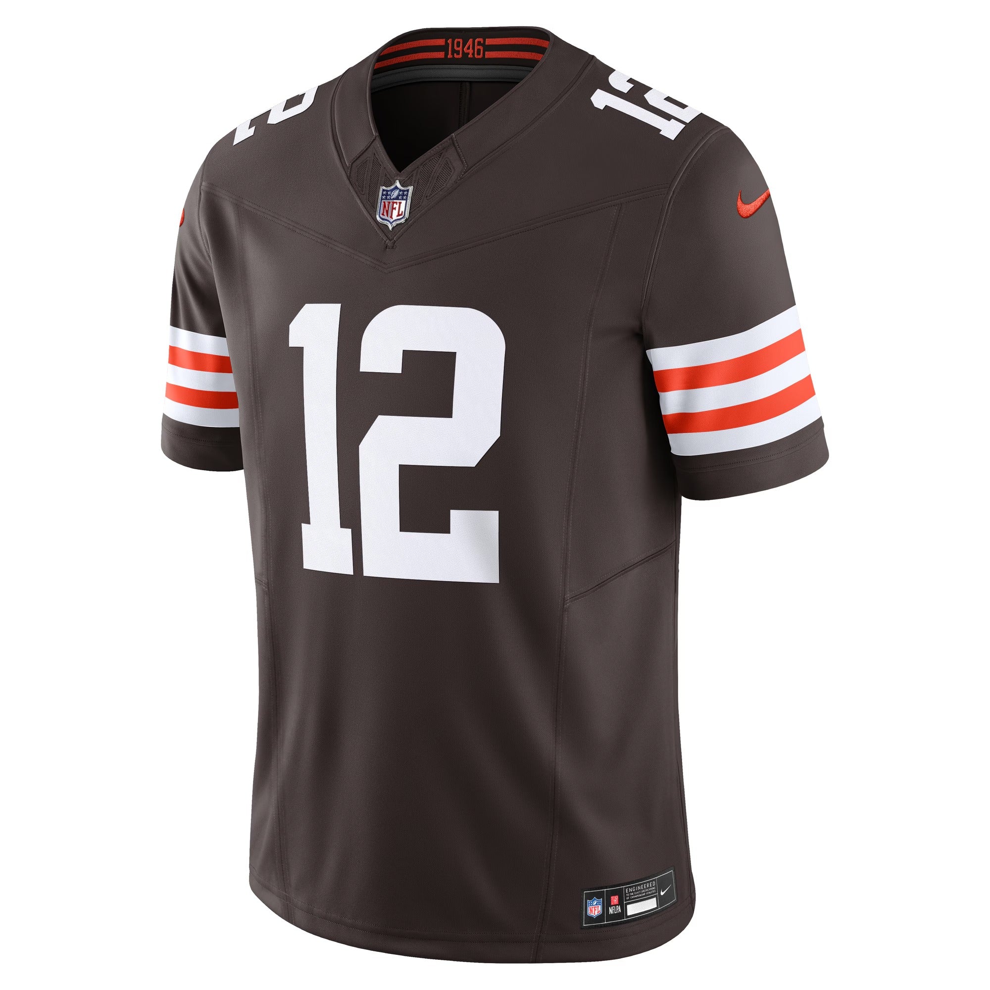 Cleveland Browns Shedeur Sanders Authentic Limited Vapor F.U.S.E. Shirt – Brown