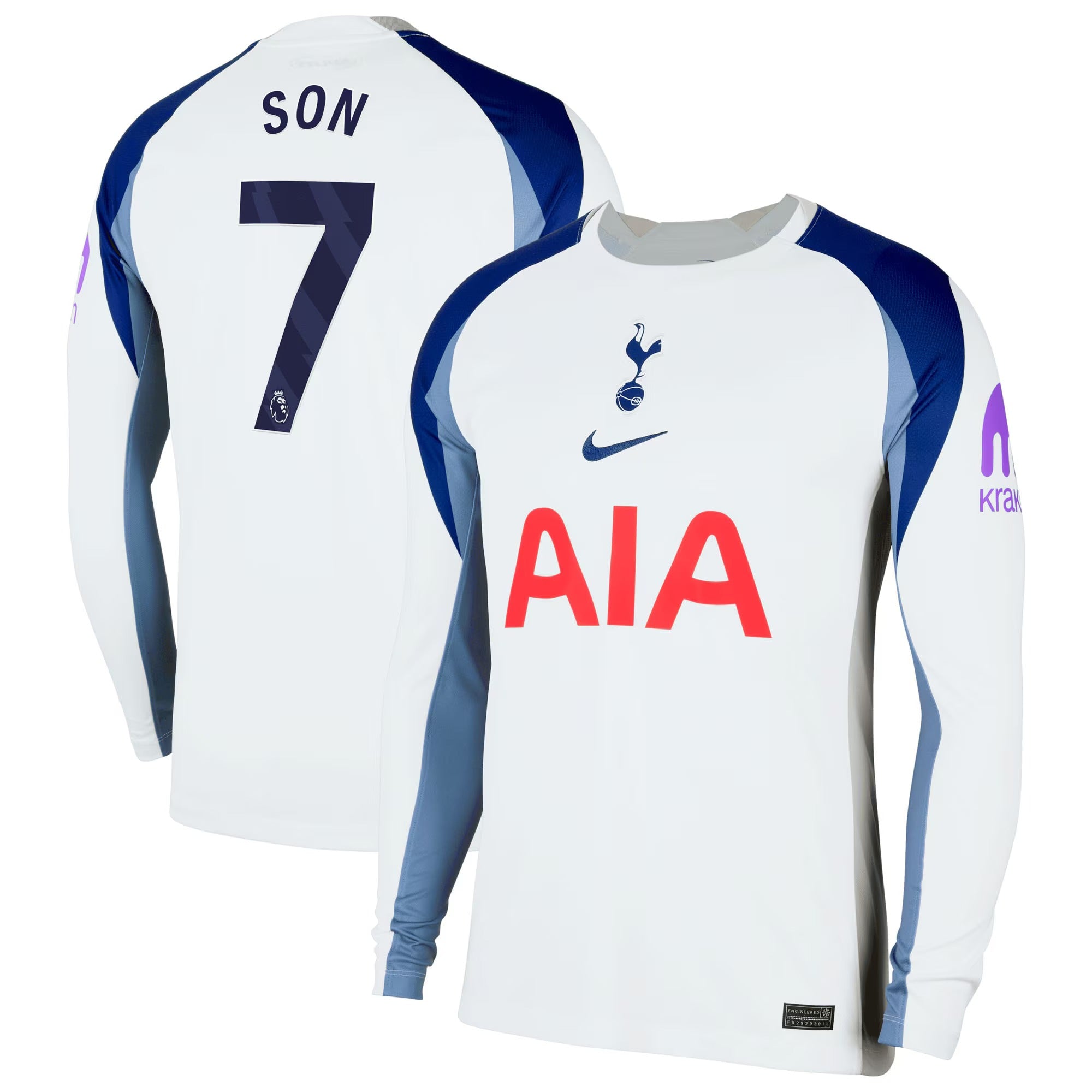 Son Heung-Min Tottenham Hotspur 2025/26 Home Long Sleeve Shirt - White