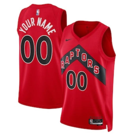 Toronto Raptors Unisex 2023 Swingman Custom Jersey Red - Icon Edition - Jersey Teams World