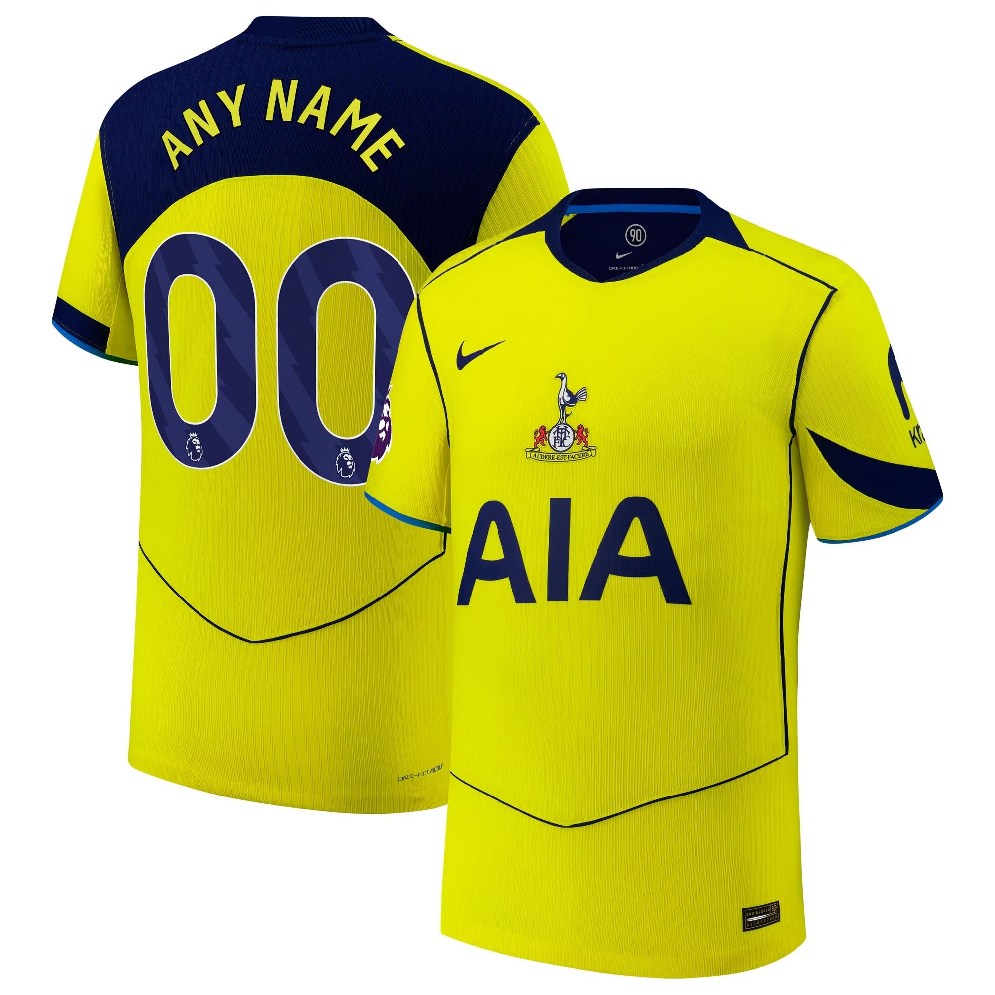 Tottenham Hotspur 2025/26 Third Customized Shirt - Yellow