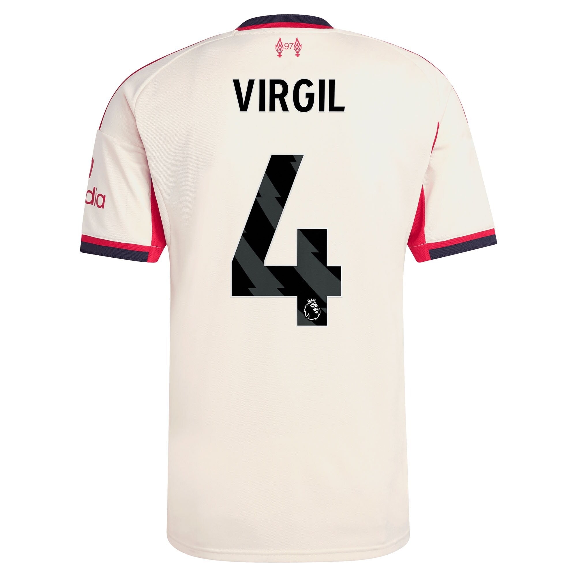 Virgil van Dijk Liverpool 2025/26 Away Player Shirt - White