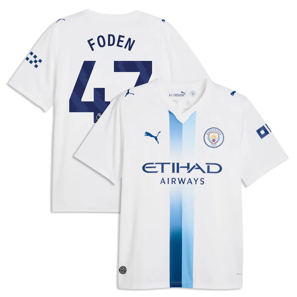 Phil Foden Manchester City Jersey Gool 2026/27 Third pro Jersey - White