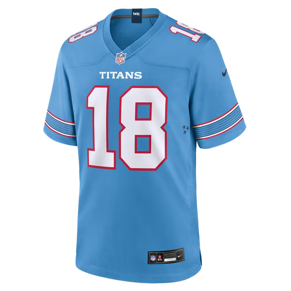 Cordale Flott Tennessee Titans Jersey Gool Team Game Jersey - Light Blue