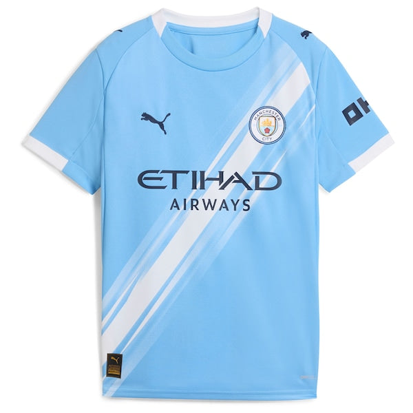 Puma Manchester City 2025/26 Home Replica Custom Youth Jersey Sky Blue
