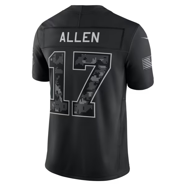 Josh Allen Buffalo Bills Jersey Gool 2026 Salute to Service Stitched Limited Jersey - Black