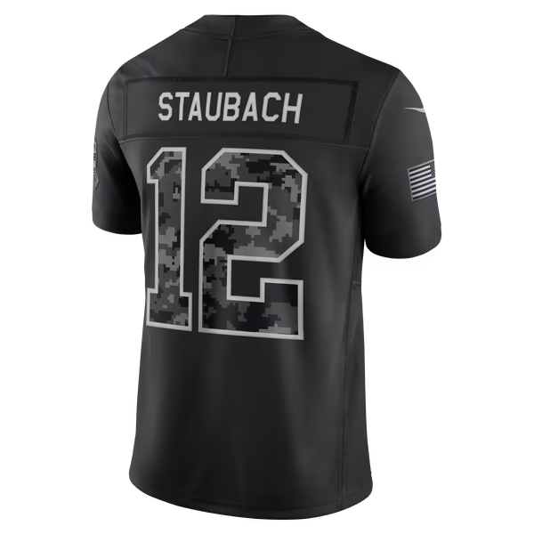 Roger Staubach Dallas Cowboys Jersey Gool 2026 Salute to Service Retired Player Stitched Limited Jersey - Black
