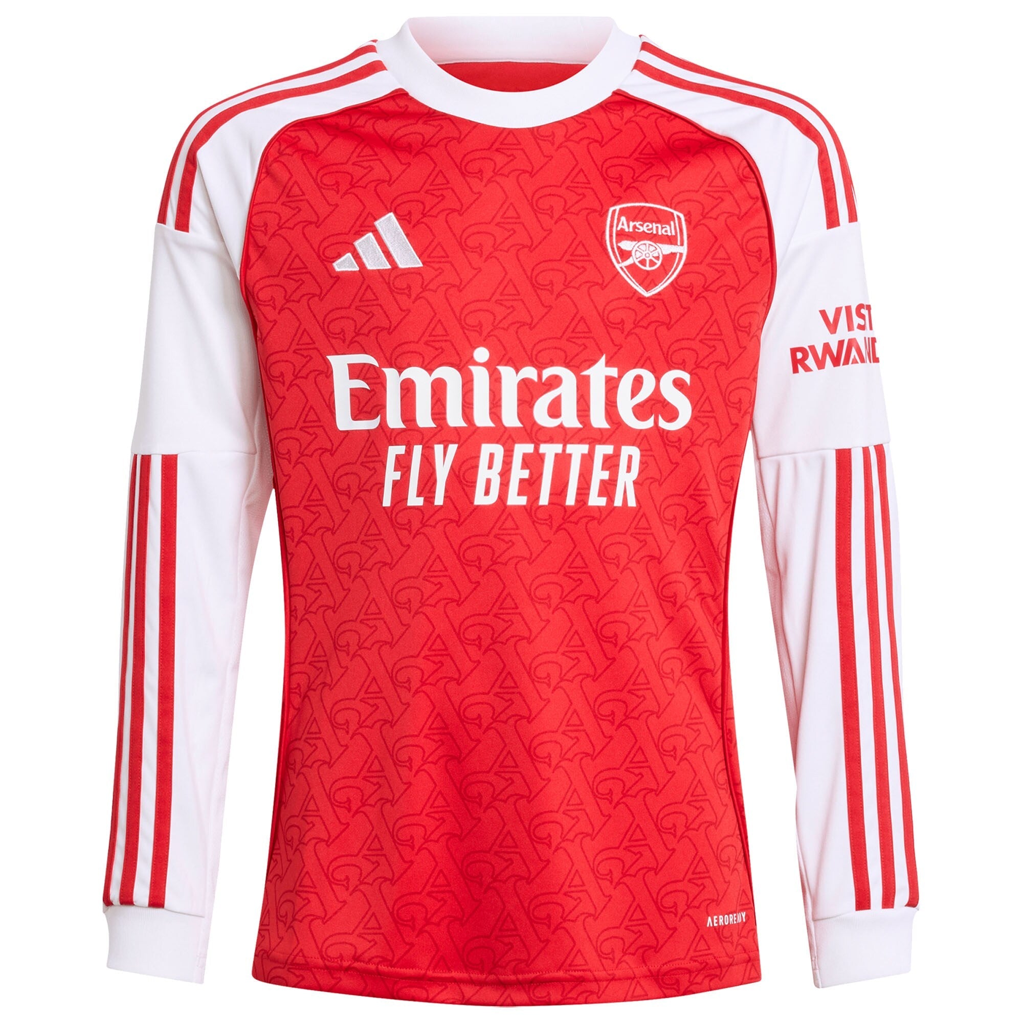 Arsenal 2026 home Adidas Custom jersey in red and white with long sleeves and sponsor logo