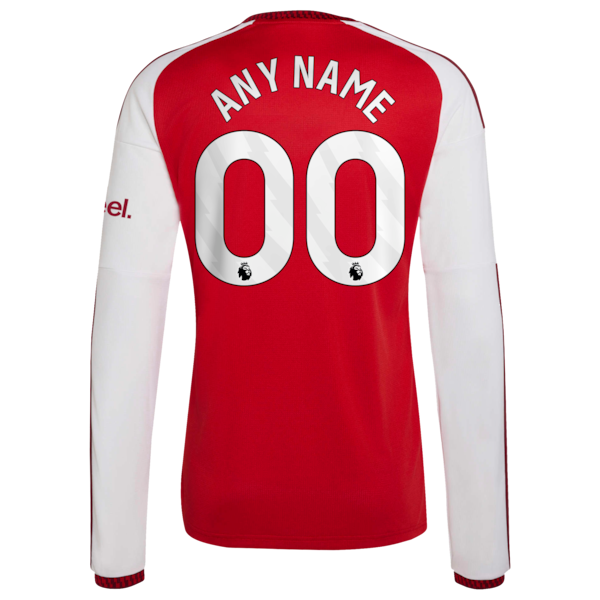 Adidas Arsenal 2026/27 Home Replica Custom Long Sleeve Jersey Red