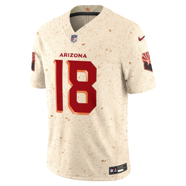 Marvin Harrison Jr. Arizona Cardinals Jersey Gool 2025 Rivalries Collection Stitched Limited Jersey - Natural