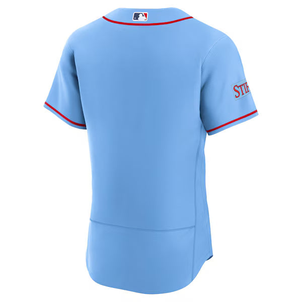 St. Louis Cardinals Jersey Gool Alternate Sponsor Patch Authentic Jersey - Light Blue