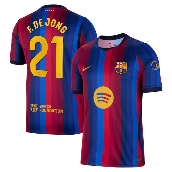 Jersey Gool Frenkie De Jong Barcelona 2026/27 Home Stadium pro Jersey Red