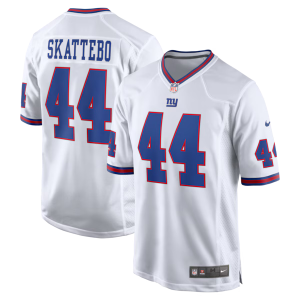 Cam Skattebo New York Giants Jersey Gool Alternate Vintage White Game Jersey - White