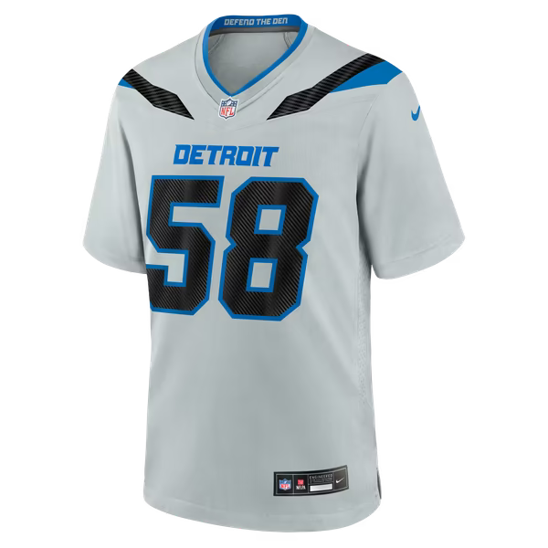 Penei Sewell Detroit Lions Jersey Gool 2026 Rivalries Collection Game Jersey - Silver