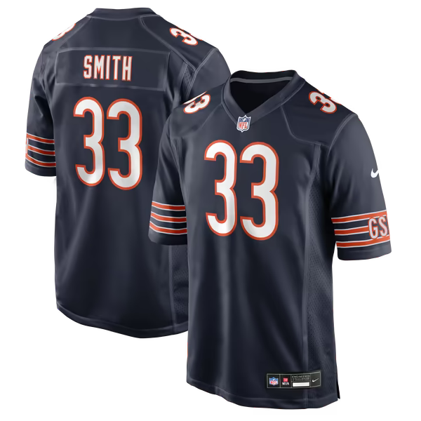Keidron Smith Chicago Bears Jersey Gool Team Game Jersey - Navy