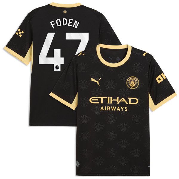 Phil Foden Manchester City Jersey Gool 2026/27 Away pro Jersey - Black