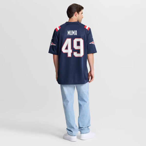 Chad Muma New England Patriots Jersey Gool Team Game Jersey - Navy
