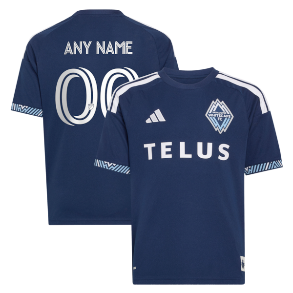 Customized Vancouver Whitecaps FC Youth 2026 The Coastal Jersey Replica Custom Jersey Blue