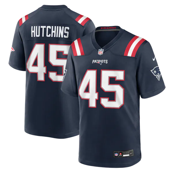 Quintayvious Hutchins New England Patriots Nike Team Game Jersey - Navy