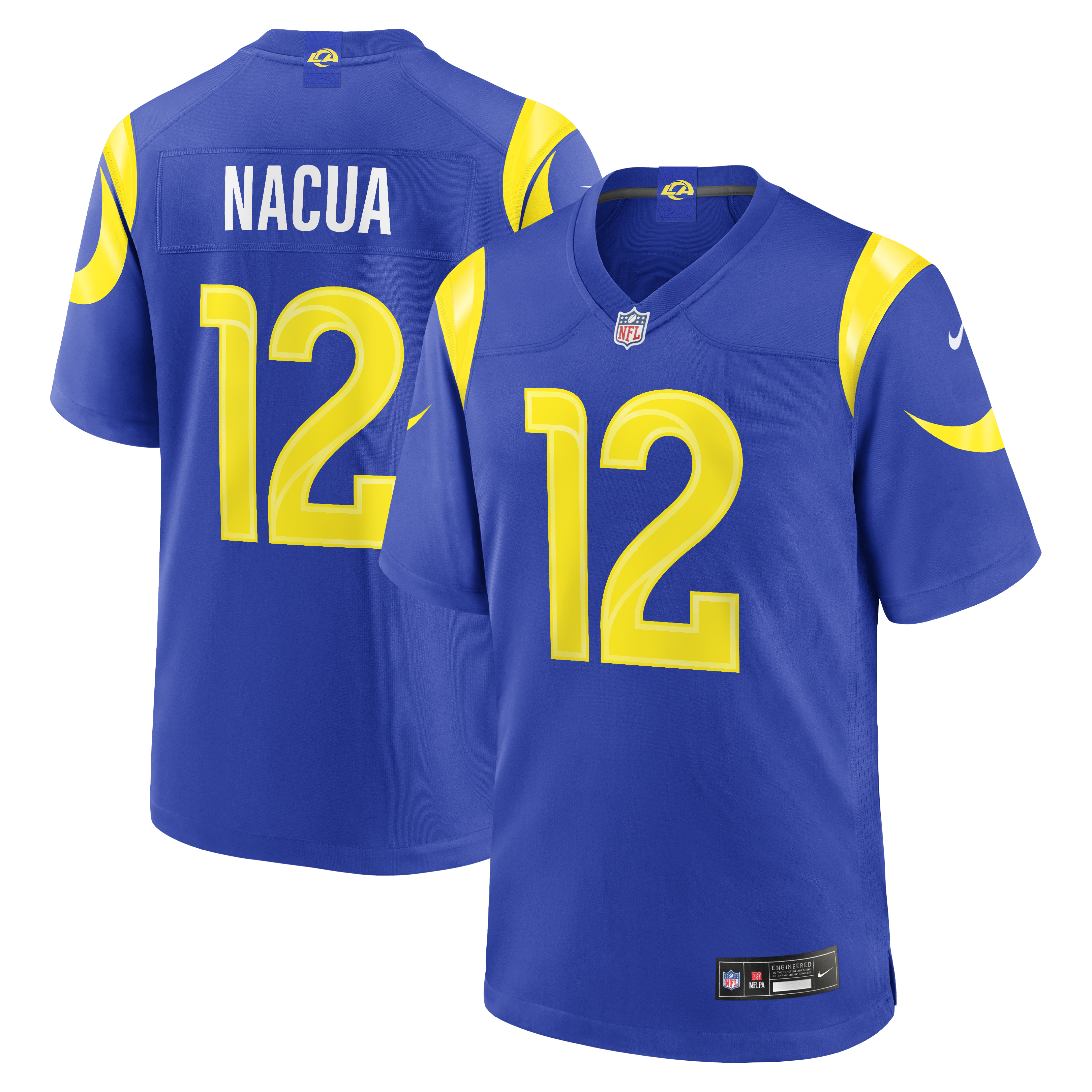 Custom Puka Nacua Los Angeles Rams Game Jersey White