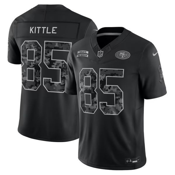 George Kittle San Francisco 49ers Jersey Gool 2026 Salute to Service Stitched Limited Jersey - Black