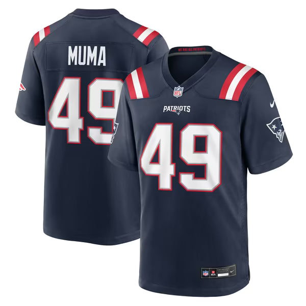 Chad Muma New England Patriots Jersey Gool Team Game Jersey - Navy