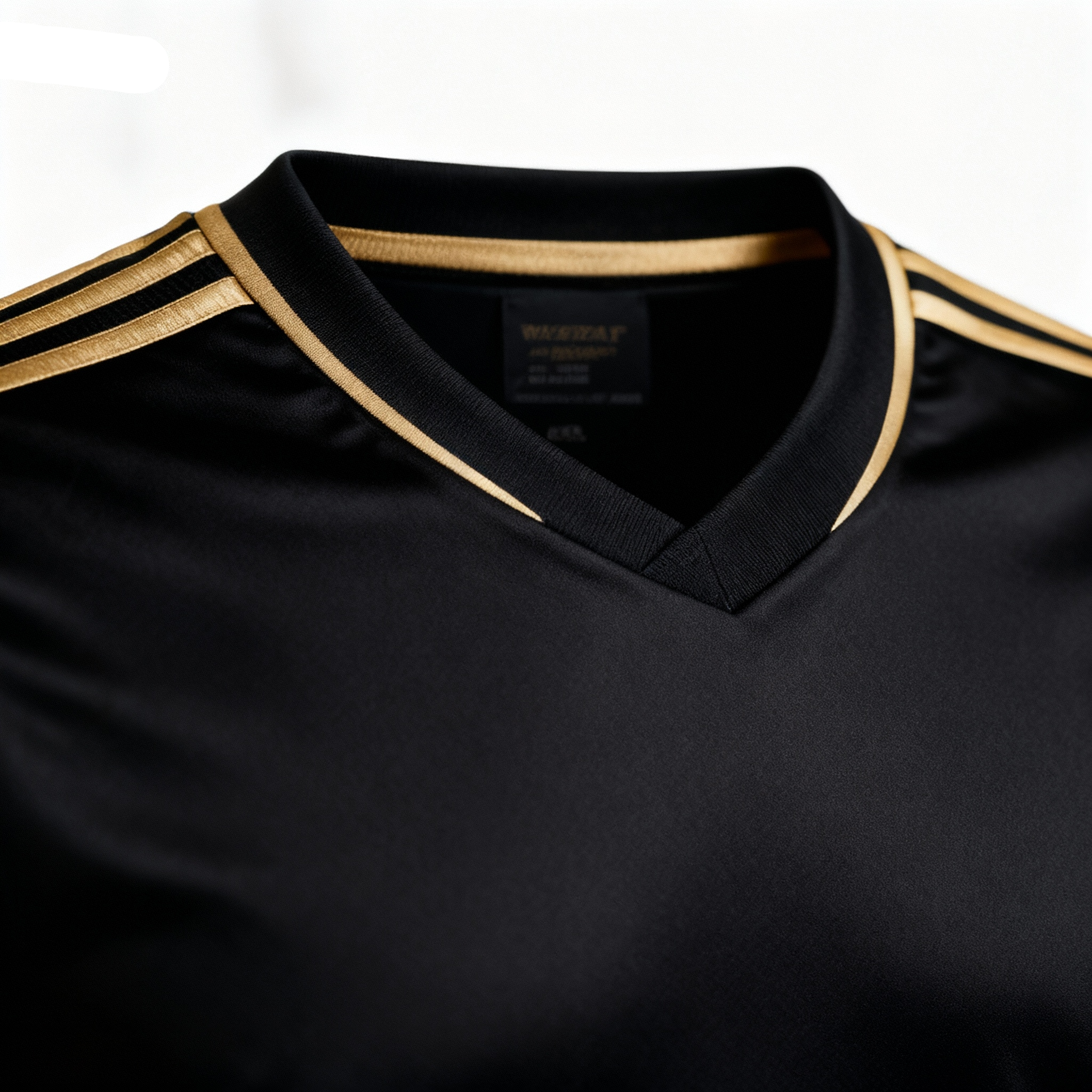 Men's Elite Knight Soccer Jersey - Black with Gold Stripe Performance Fit