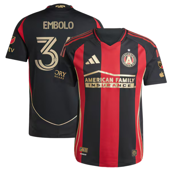 Breel Embolo Atlanta United FC Jersey Gool 2025 The Connector On-Field Authentic Jersey – Black