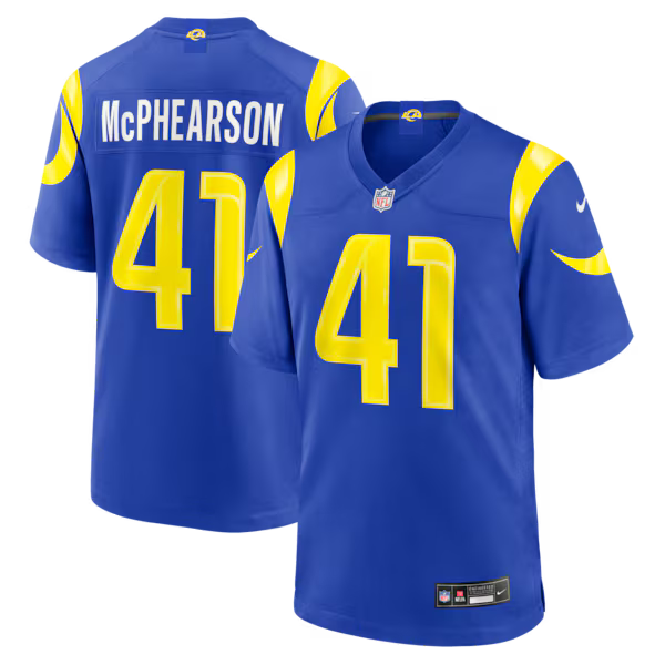 Zech McPhearson Los Angeles Rams Jersey Gool Team Game Jersey - Royal