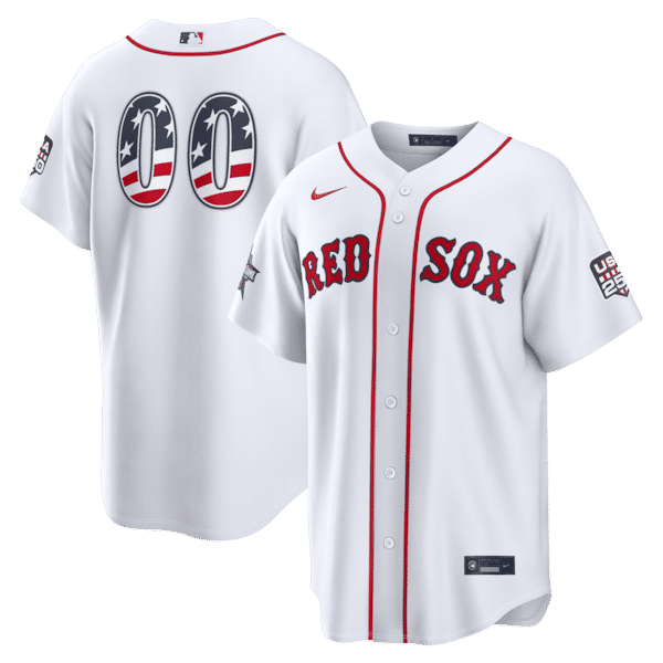 Custom 2026 All-Star Game Boston Red Sox Stars & Stripes Stadium Pick-A-Player Jersey White