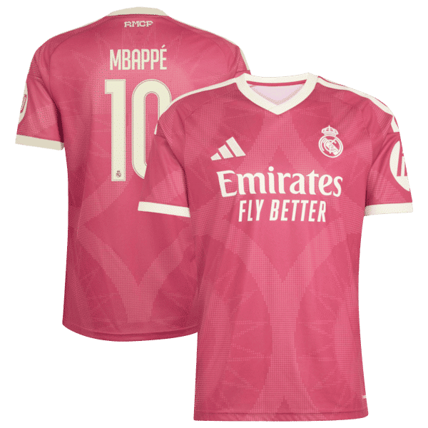 Kylian Mbappé Real Madrid Jersey Gool 2026/27 Third pro Jersey - Pink