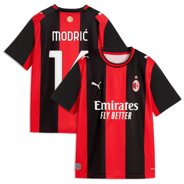  Luka Modrić AC Milan 2026/27 Home Replica Jersey Black/Red