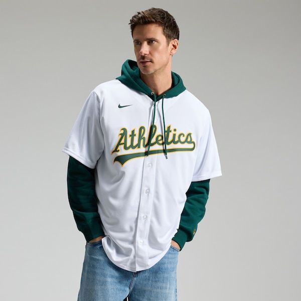 Custom Nick Kurtz Athletics Home Replica Player Jersey White