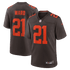 Custom Denzel Ward Cleveland Browns Alternate Alpha Dawg Game Jersey Brown