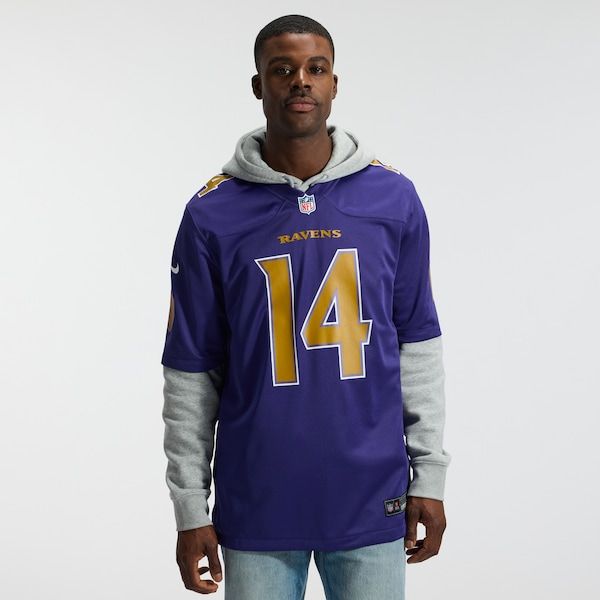 Custom Kyle Hamilton Baltimore Ravens Alternate Game Jersey Purple