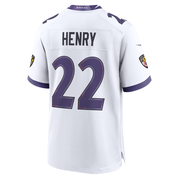 Custom Derrick Henry Baltimore Ravens Game Jersey White