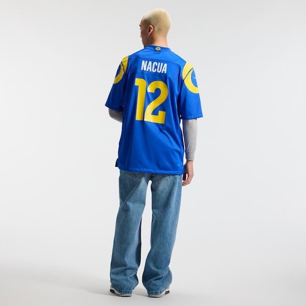 Custom Puka Nacua Los Angeles Rams Game Jersey Royal