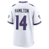 Custom Kyle Hamilton Baltimore Ravens Game Jersey White