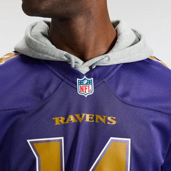 Custom Kyle Hamilton Baltimore Ravens Alternate Game Jersey Purple