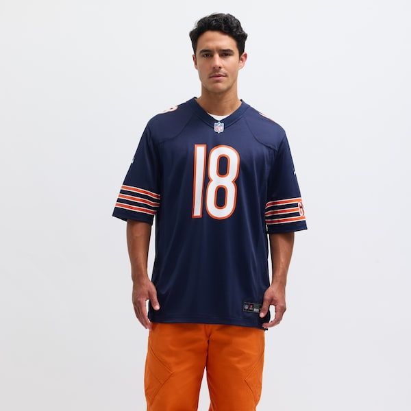 Custom Caleb Williams Chicago Bears Game Jersey Navy