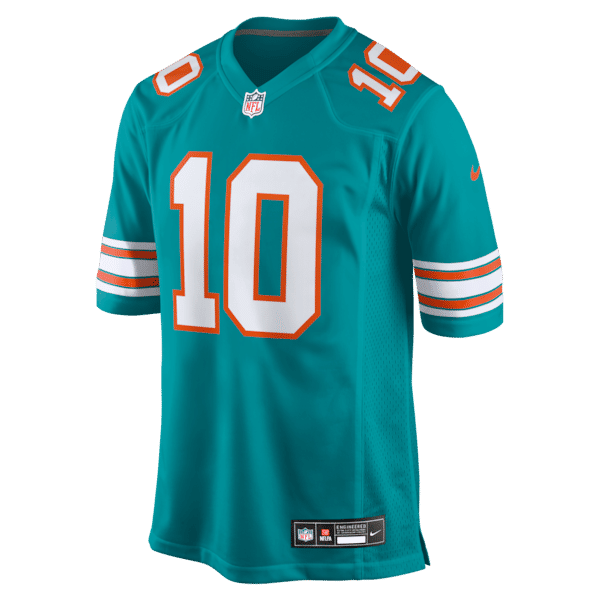 Custom Jacob Rodriguez Miami Dolphins Alternate Game Jersey Aqua