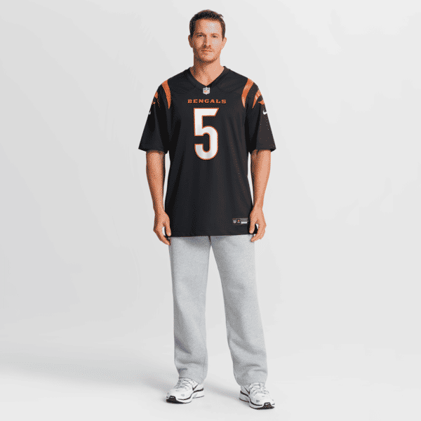 Custom Tee Higgins Cincinnati Bengals Game Jersey Black