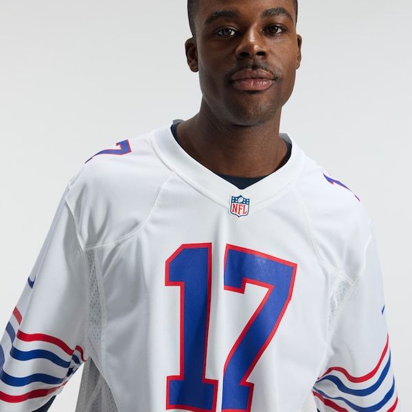 Custom Josh Allen Buffalo Bills Alternate Game Jersey White