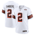 Custom Shedeur Sanders Cleveland Browns Alternate Game Jersey White