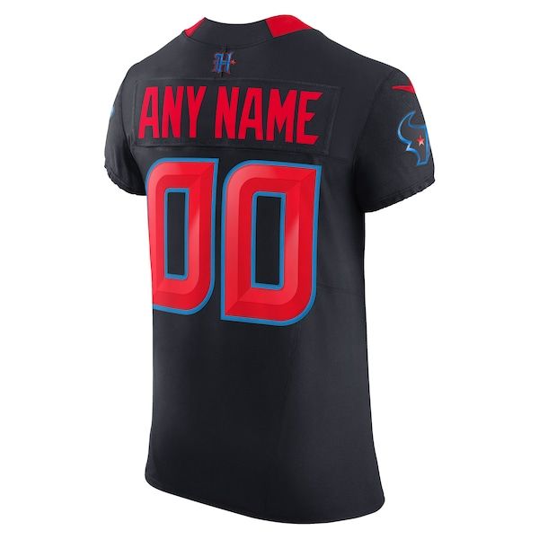 Custom Houston Texans Alternate Vapor F.U.S.E. Elite Custom Jersey Navy