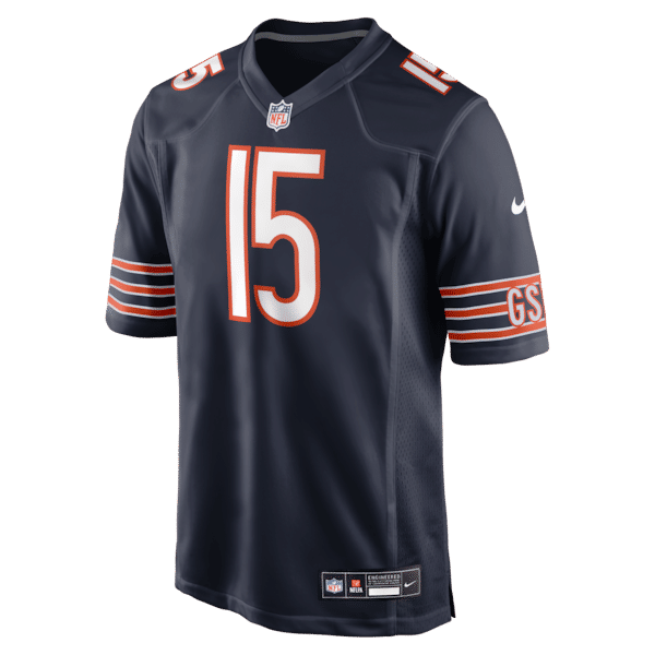 Custom Rome Odunze Chicago Bears Game Jersey Navy